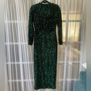 Tea Length Emerald Dress